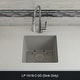 preview thumbnail 2 of 5, 16 Inch Lexicon Platinum Quartz Composite Drop-in Undermount Single Bowl Galaxy Concrete Kitchen Sink LP-1618-C-SO