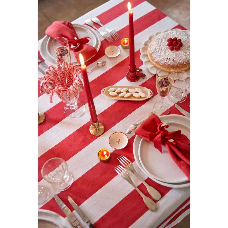 Couleur Nature St. Tropez Tablecloth - Blue Stripes - 59" x 59"