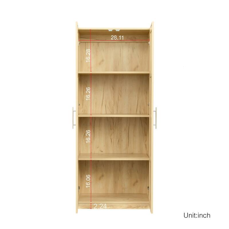70.8'' Storage Cabinet with Adjustable Shelving For Kitchen or Bedroom