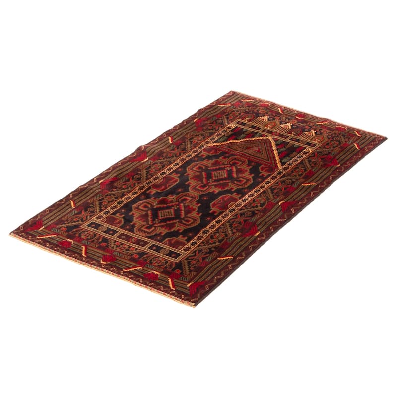 Teimani Black Rug 2'11" x 5'2" - 2'11 x 5'2