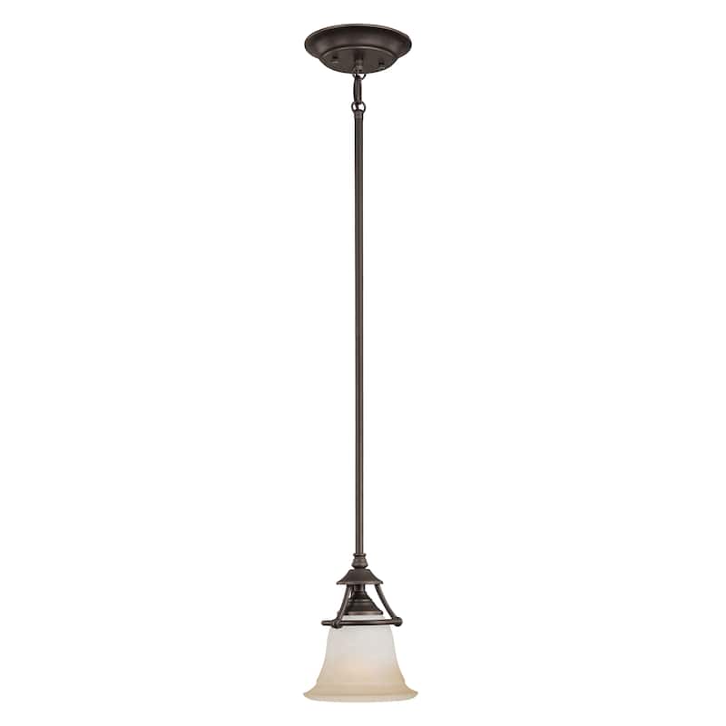 Harmony 7-inch Wide 1-Light Mini Pendant in Aged Bronze - 7in W x 7in D x 8in H - Aged Bronze