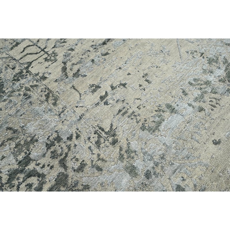 LoomBloom Beige Transitional Turkish Oushak Wool Oriental Area Rug - 7' 8'' x 9' 10''