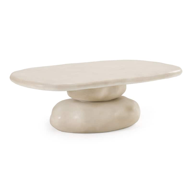 Coates Modern Beige Concrete Coffee Table
