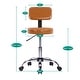 preview thumbnail 29 of 54, Adjustable Rolling Work Stool with Faux Leather Seat and Foldable Footrest, Versatile Stool for Home Office, Vanity,