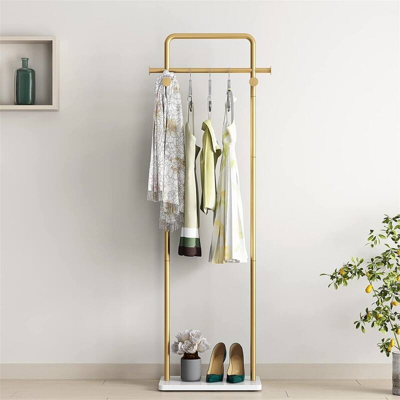 Gold Clothing Racks for Boutiques - 11.8"D x 19.6"W x 66.8"H - Gold 1 tier-19.7''W