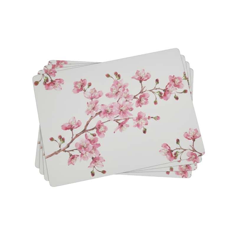 Portmeirion Pink Blossom Placemats, Set of 4 - Pink, White - Set of 4