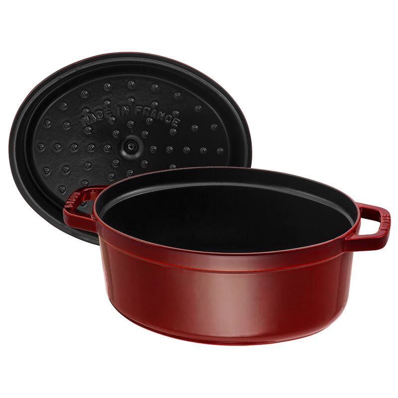 STAUB Cast Iron Oval Cocotte, Dutch Oven, 5.75-quart, serves 5-6, Made in France - 5.75-qt