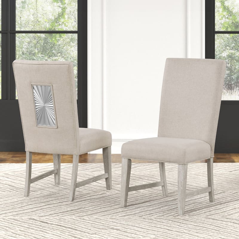 Furniture of America Juniper Light Grey Solid Wood Side Chair (Set of 2) - Light Grey