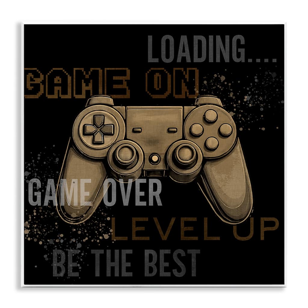 Stupell Gamer Controls Phrases Wall Plaque Art Design By Kim Allen