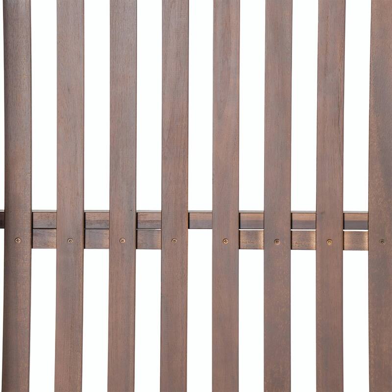 Patio Wooden Twin Size Porch Swing Daybed Frame, Garden Swing Bench Chair with 4 Hanging Ropes