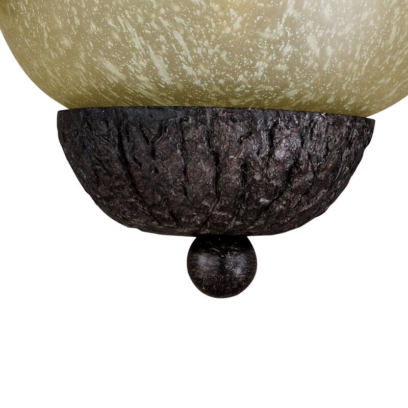 Vaxcel Sierra 9-in W Black Walnut Rustic Wall Light Sconce - 9-in W x 9.25-in H x 4.5-in D