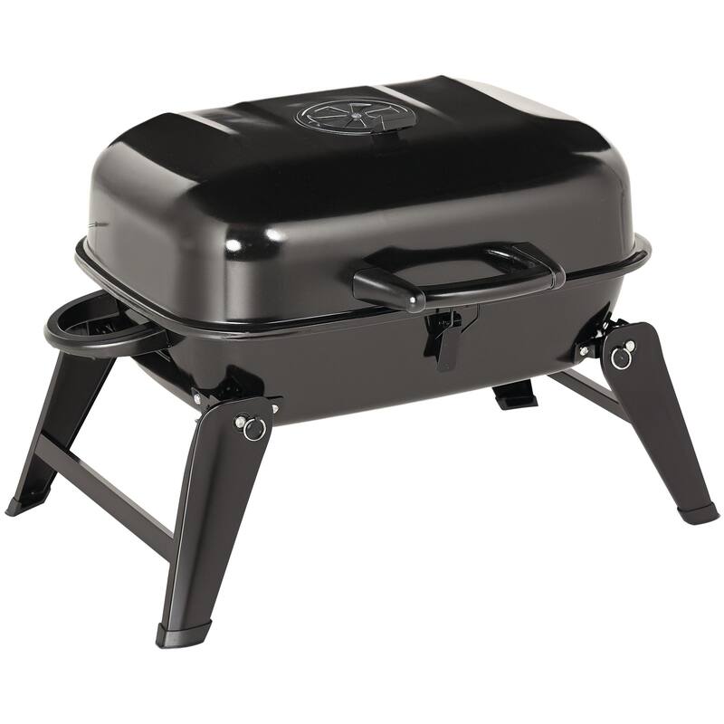 Outsunny Portable Outdoor Tabletop Charcoal Grill