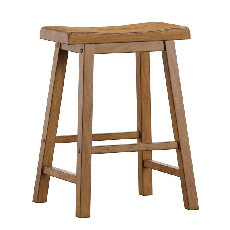 Salvador II Counter Backless Stools (Set of 2) by iNSPIRE Q Classic - Oak