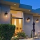 preview thumbnail 9 of 11, Modern Farmhouse Black 1-Light Outdoor Wall Sconces Porch Patio Glass Wall Lamps