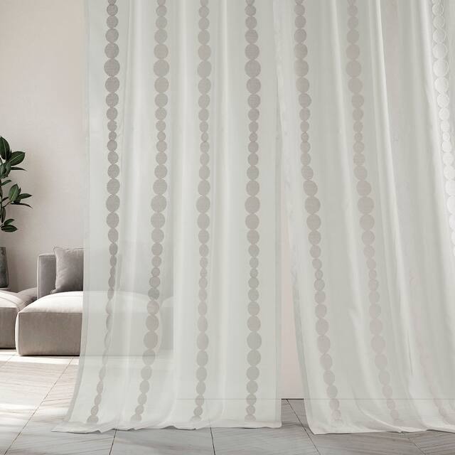 Exclusive Fabrics Cleopatra Embroidered Sheer Curtain (1 Panel)