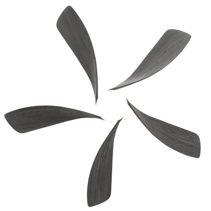 52 Inch Flush Mount 5 Wood Blades Smart Ceiling Fan with Light,Remote and APP Control-Farmhouse,Modern,Contemporary - 52 Inches