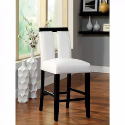 Luminar II Counter Height Chair, Black Finish, Set Of 2 - 41 H x 23.25 W x 18.5 L Inches