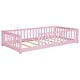 preview thumbnail 32 of 32, Twin Floor Platform Bed with Fence without Door