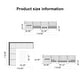 preview thumbnail 24 of 28, PURPLE LEAF Caesar L-Shaped White Outdoor Couch with 9.6" Thick for Yard Porch Deck Patio Conversation Sets