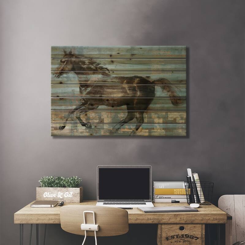 Spirit Print On Wood by Edward Selkirk - Multi-Color