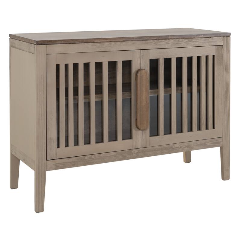Maltie Sideboard Console Cabinet, 2 Doors, Sand Brown Wood, 54 Inch