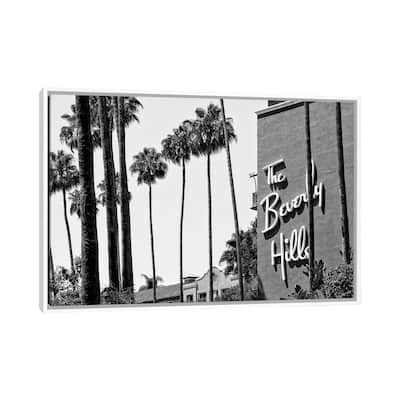 iCanvas "Black California Series - The Beverly Hills Hotel" by Philippe Hugonnard Framed Canvas Print