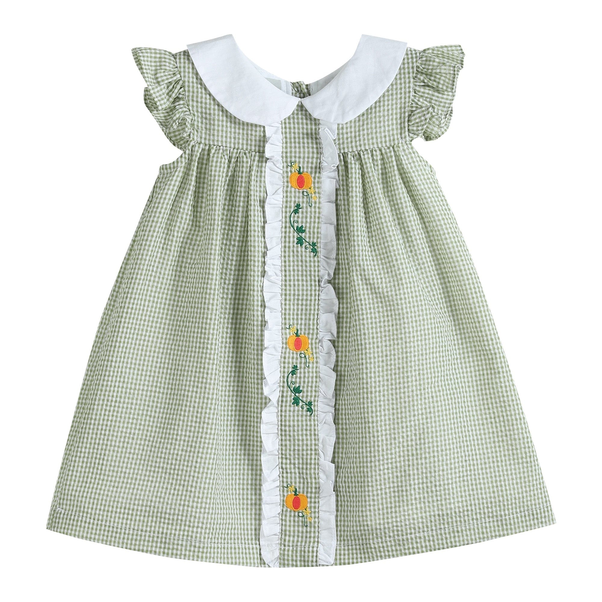 green emerald velvet dress Olympe Green Long Sleeve Smocked Dress main image 0