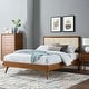 preview thumbnail 11 of 48, Willow Full Wood Platform Bed With Splayed Legs Full - Walnut Beige