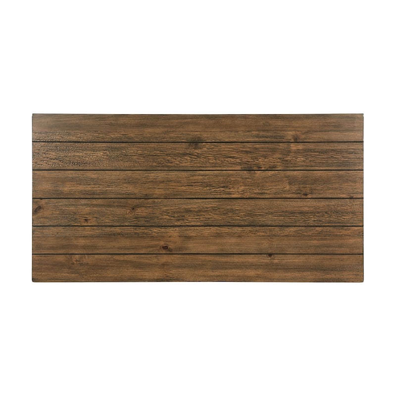 Wooden Coffee Table with Open Bottom Shelf