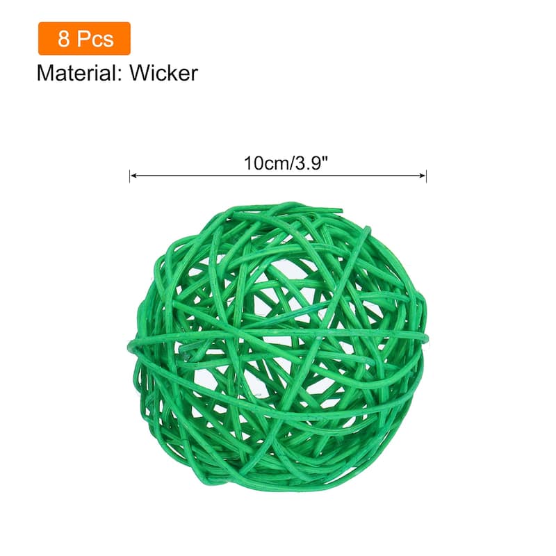 Wicker Rattan Balls 3.9 Inch Rattan Decorative Balls for Vase Fillers