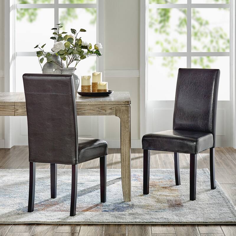 Monsoon Villa Faux Leather Parson Dining Chairs (Set of 2) On Sale