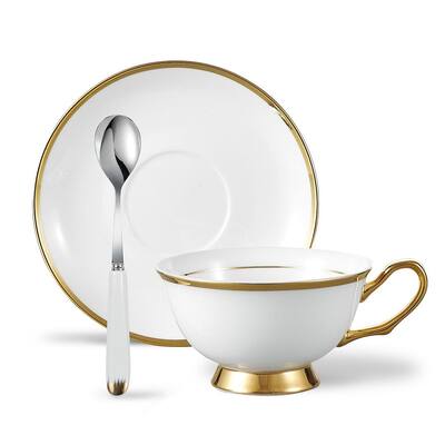 Panbado Bone China Tea Cup Set with Saucer Spoon