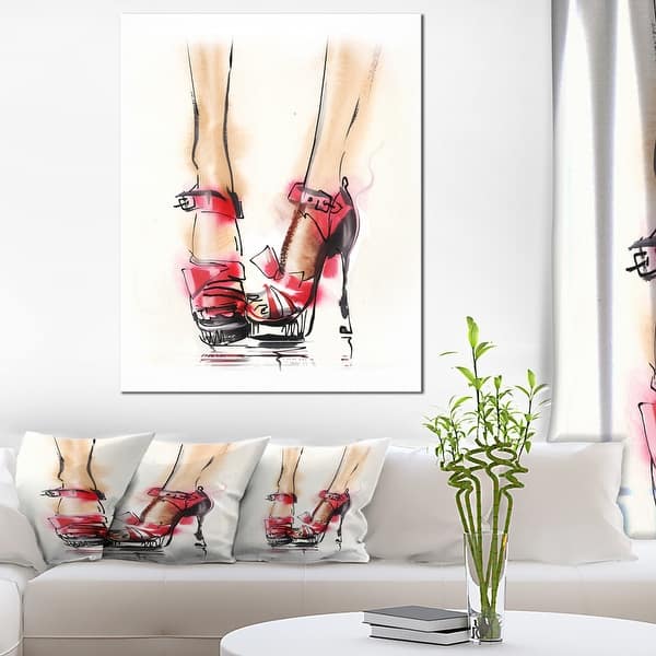 Vouwen schroef Deens Designart - High Heel Fashion Shoes - Digital Canvas Art Print - On Sale -  Overstock - 11333643