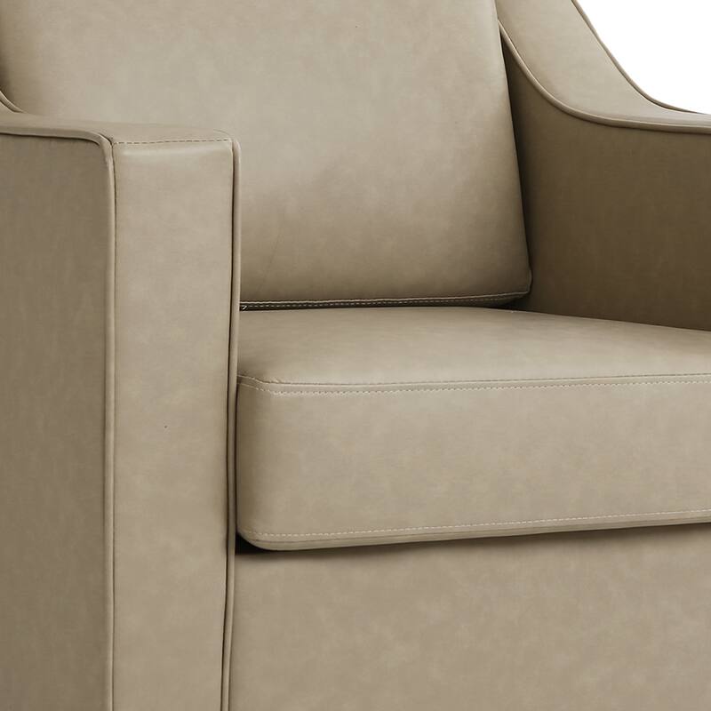 30" W Modern Accent Swivel Chair Comfy Upholstered Armchair