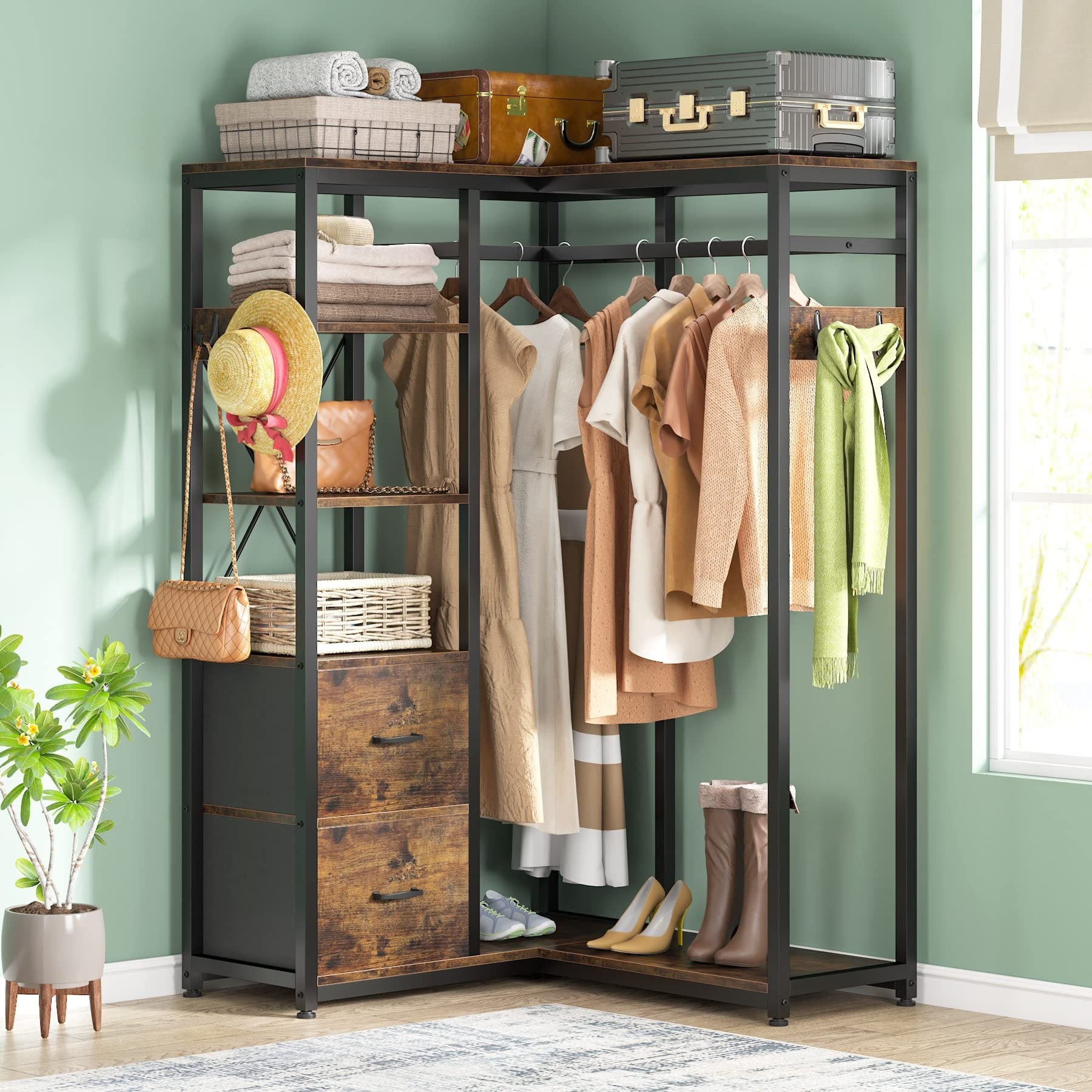 https://ak1.ostkcdn.com/images/products/is/images/direct/14d62682984b88a07522acae4e427633a6ffcea5/Corner-Clothes-Rack%2C-L-Shaped-Garment-Rack-with-Shelves-and-2-Drawers%2C-Industrial-Freestanding-Closet-Organizer%2C-Clothing-Rack.jpg