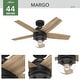 preview thumbnail 5 of 16, Hunter Margo Ceiling Fan w/ LED Light Kit, Handheld Remote - Transitional, Bohemian