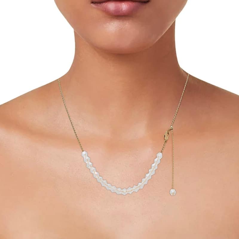 Victoria Townsend Gold Plated White Crystal Adjustable Necklace