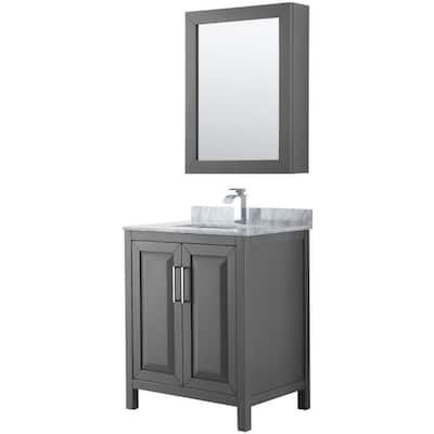 Wyndham Collection Daria 30" Free Standing Single Vanity Set with MDF