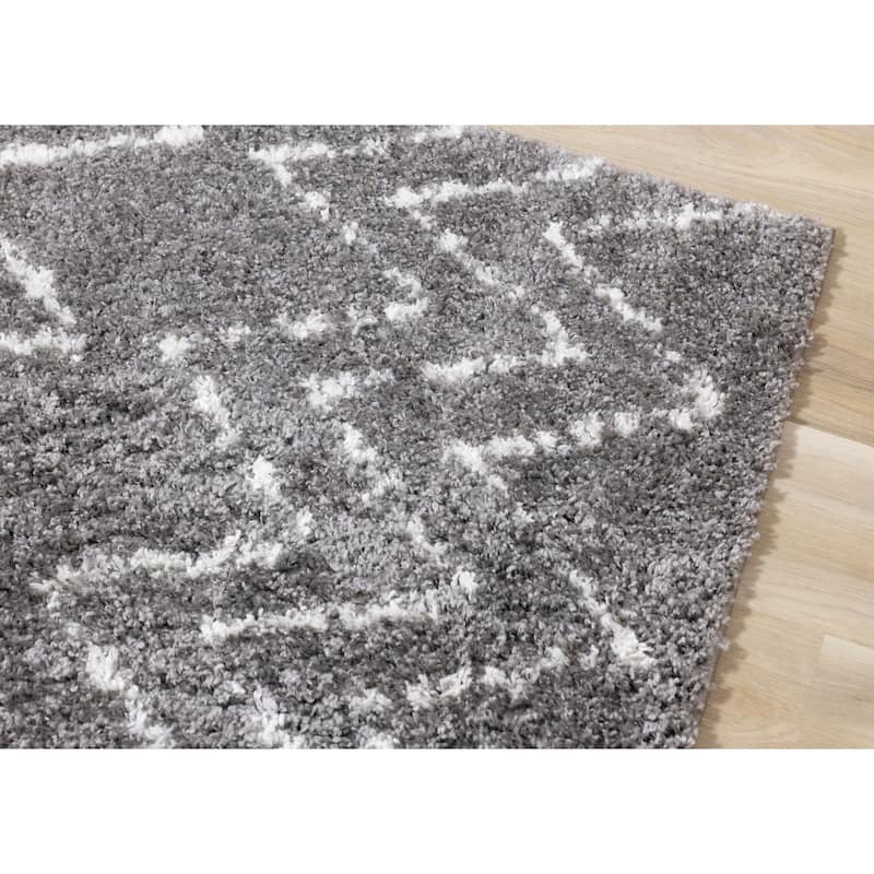 Alpine Rug Co. Taylor Grey/Cream Rustic Diamonds Rug