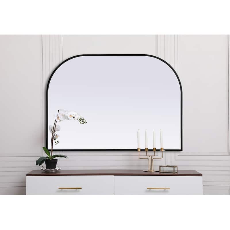 Indigo Home Metal Frame Arch Mirror 42x30 Inch