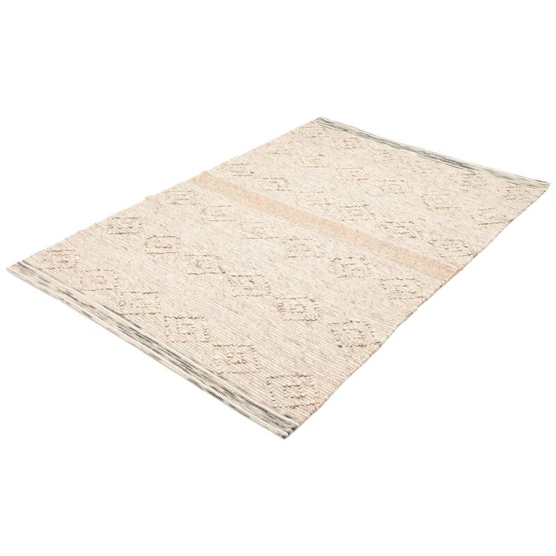 ECARPETGALLERY Braid weave Sienna Khaki Wool Rug - 6'2 x 9'2