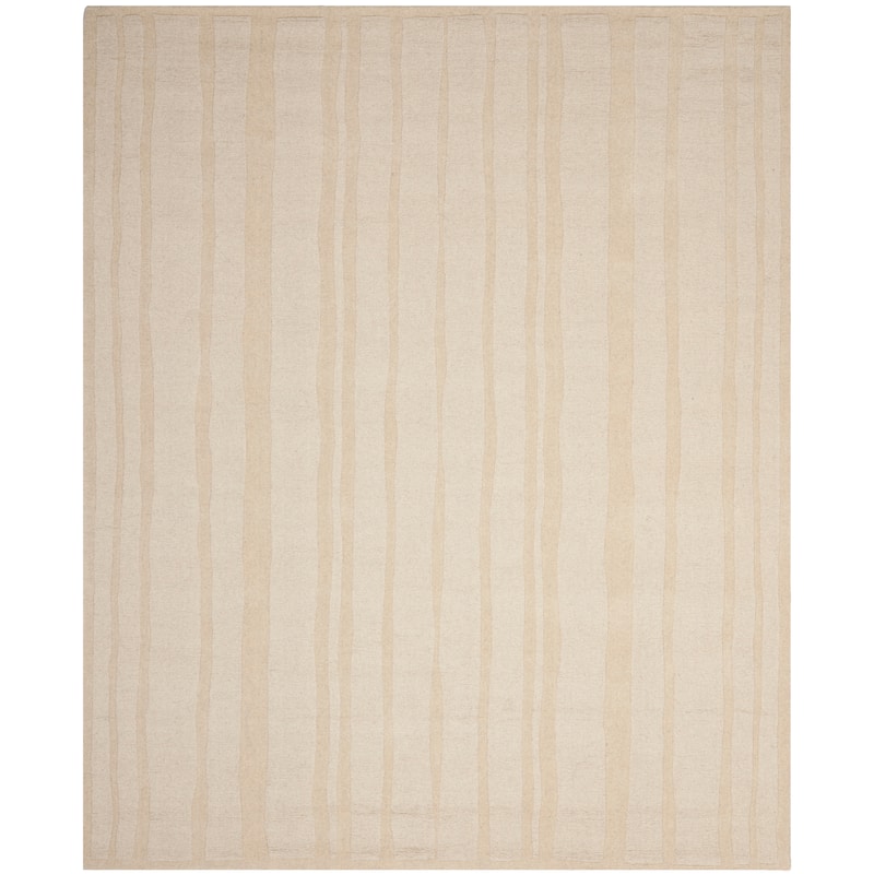 Martha Stewart by SAFAVIEH Freehand Stripe Wool Rug - 5' x 8' - Fossil