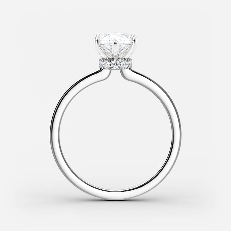 Auriya 14k Gold Lab Grown Pear Ribbon-Halo Diamond Engagement Ring 0.60 to 5.10 ct. tw. (F-G VS)