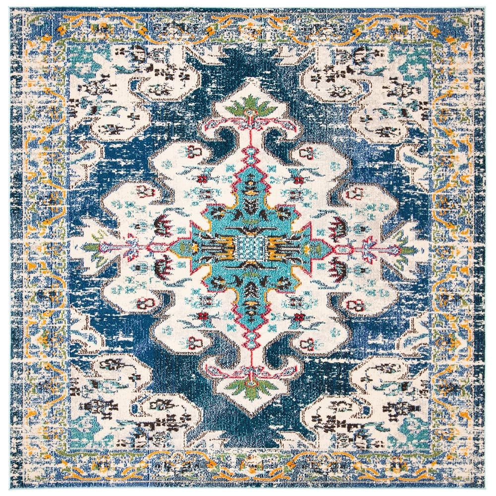SAFAVIEH Madison Marilou Boho Medallion Distressed Area Rug