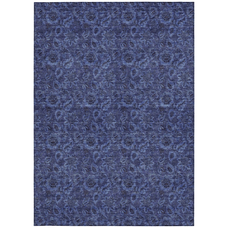 HomeRoots Floral Transitional Rectangle Outdoor Rug