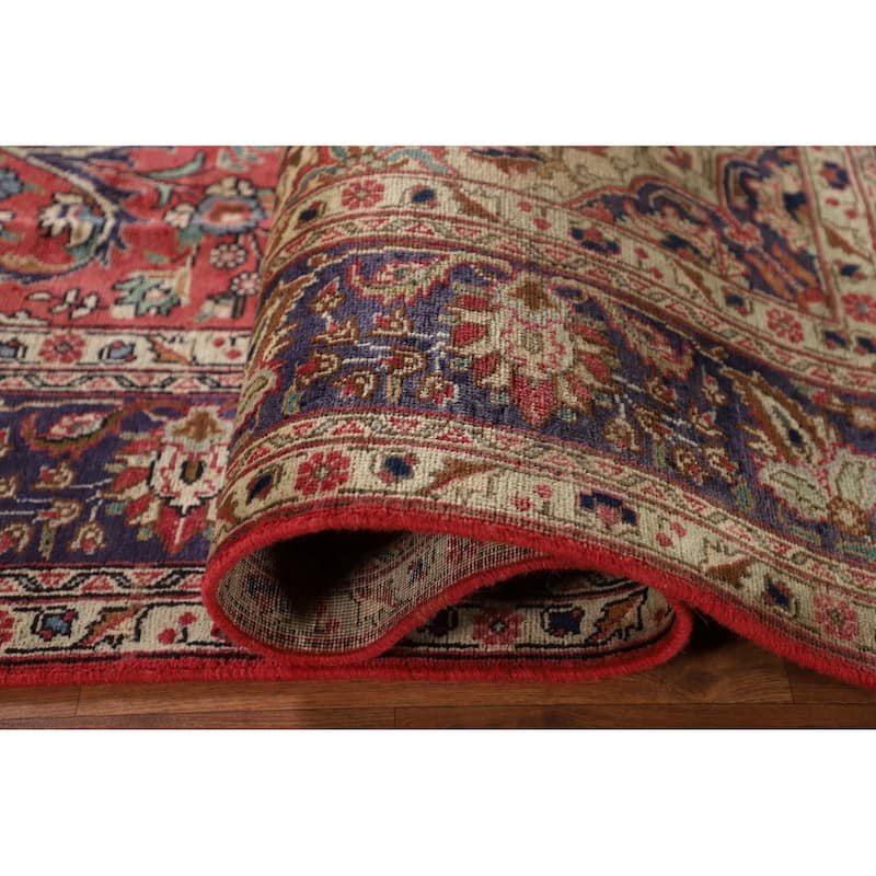 Tabriz Persian Vintage Area Rug Hand-Knotted Wool Carpet - 6'8"x 9'8"