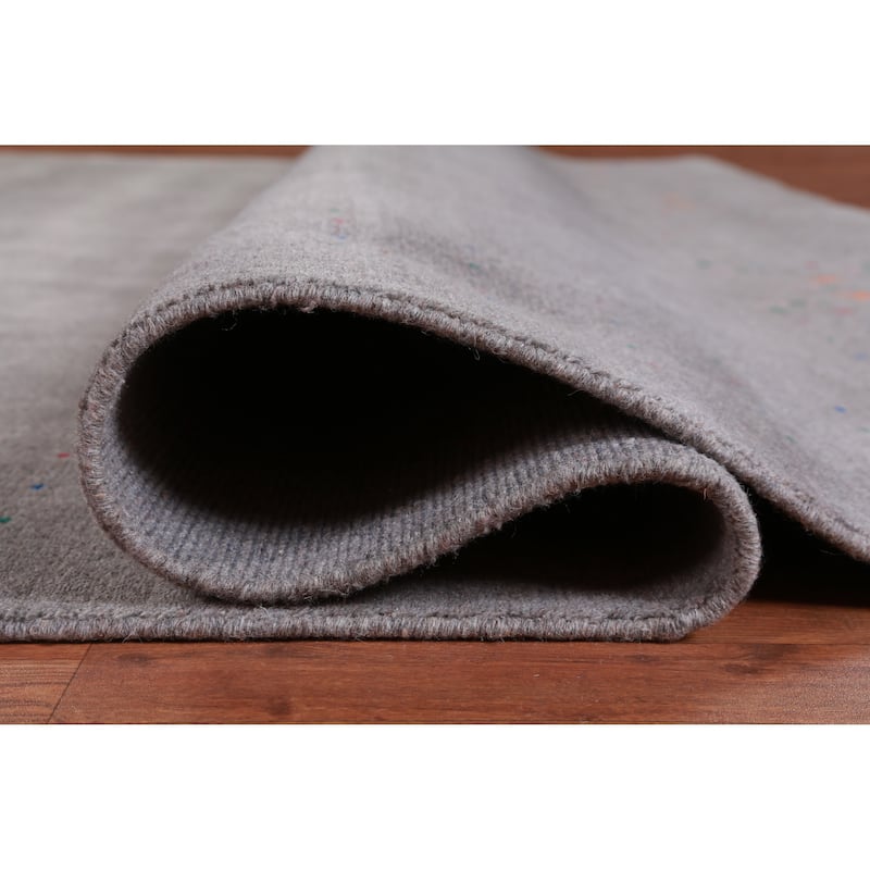 Hand Knotted Oriental 100% Wool Carpet Tribal Tribal Greys & Charcoal Gabbeh Area Rug - 12' 5'' X 9' 3''