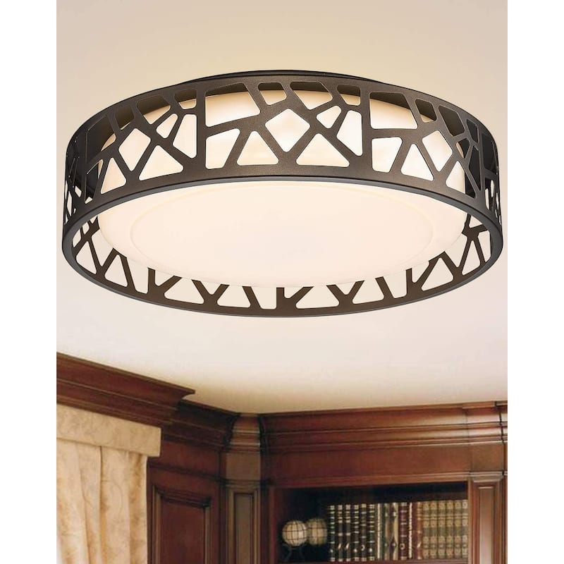 14 inch LED Flush Mount Ceiling Light round light ceiling fixture with bronze finish