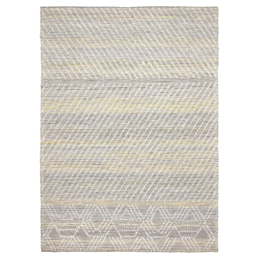 ECARPETGALLERY Braid weave Sienna Grey Wool Rug - 5'3 x 7'3