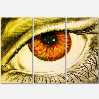 Eye with Orange Pupil - Abstract Glossy Metal Wall Art - Bed Bath ...